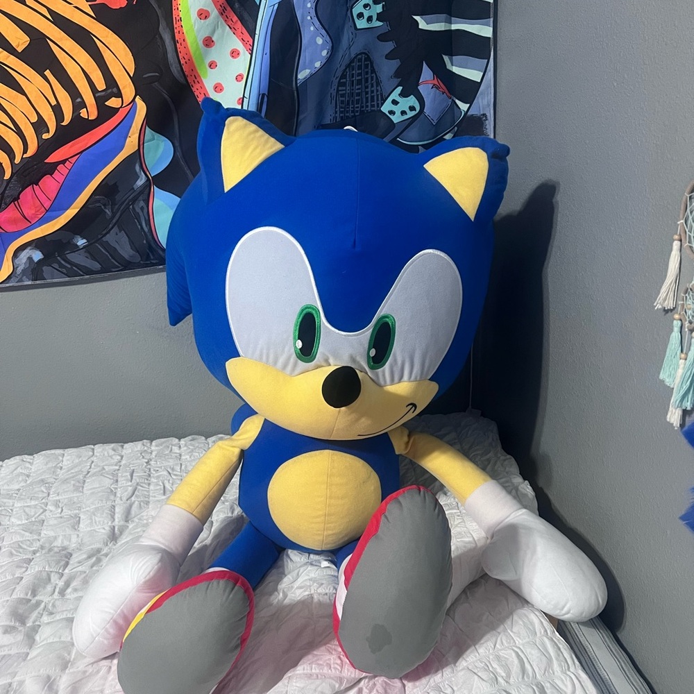 NWTs 39” Sega Sonic The Hedgehog Large Big Giant Jumbo Plush Toy Factory